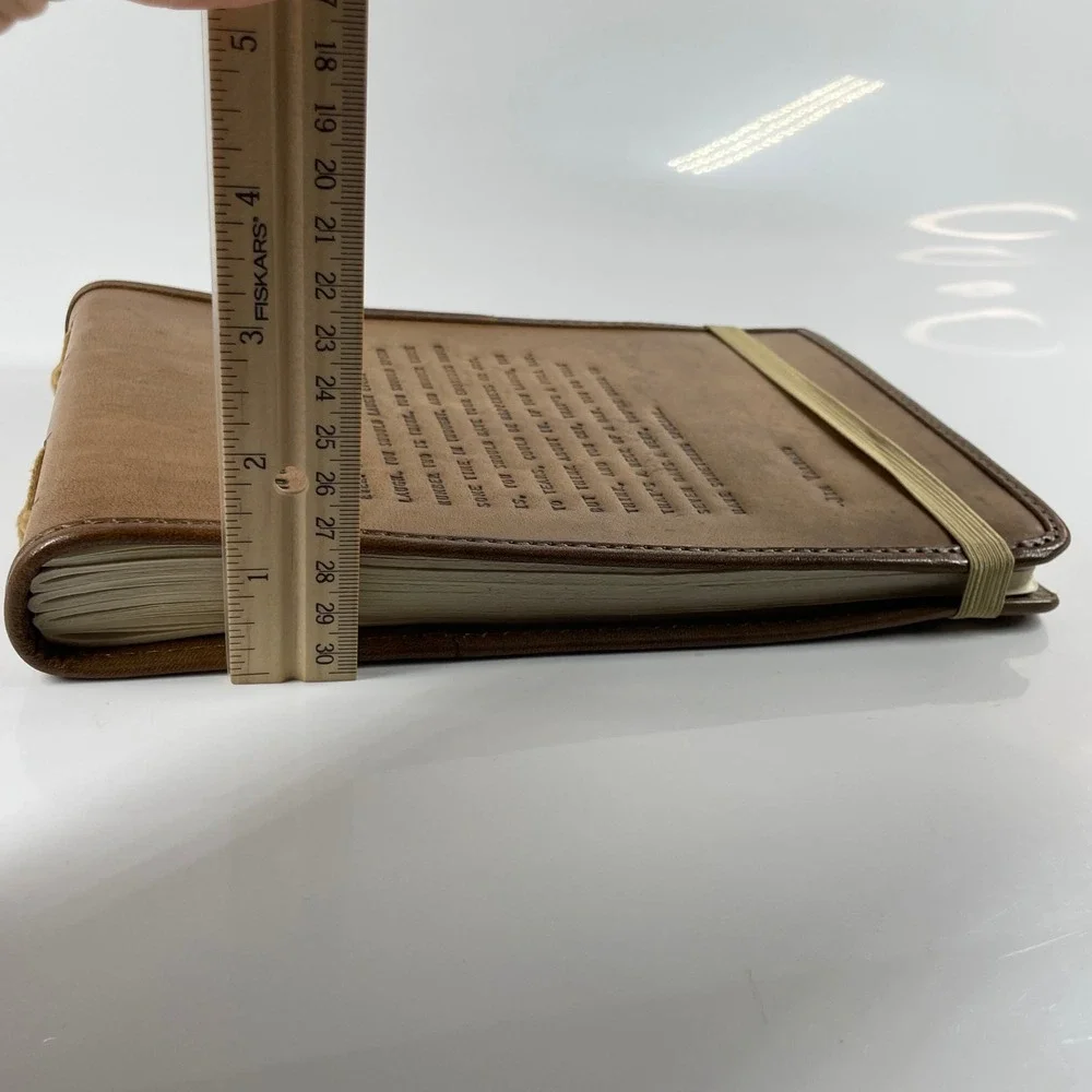Sugarboo & Co Jim Valvano Quote Leather Journal Brown Hand Bound Sketchbook